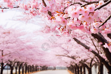 粉色的美丽樱花图片