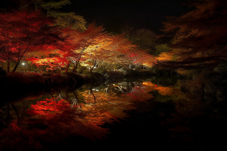 好看的日本红叶背景图片