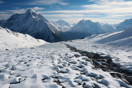 美丽的高原雪山景观图片