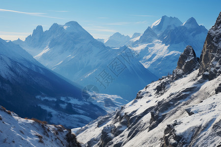 美丽的高原雪山景观图片