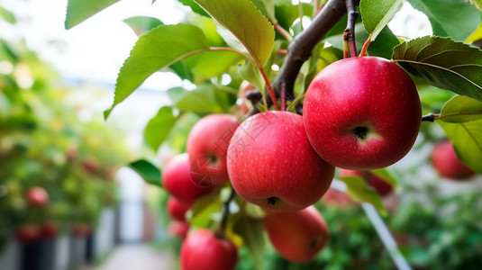苹果园中成熟的苹果图片