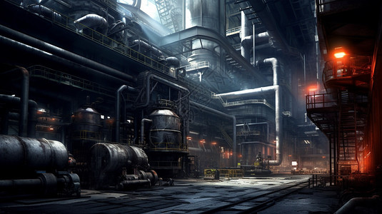 工业石油化工厂背景图片