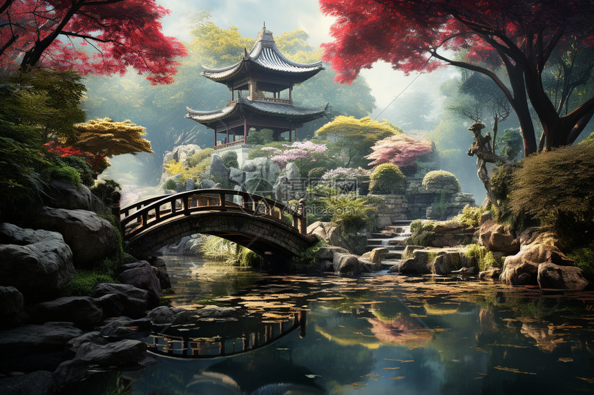 壮丽的中国庭院图片