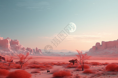 艺术美感的沙漠景观图片