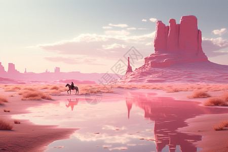 迷人梦幻的沙漠景观图片