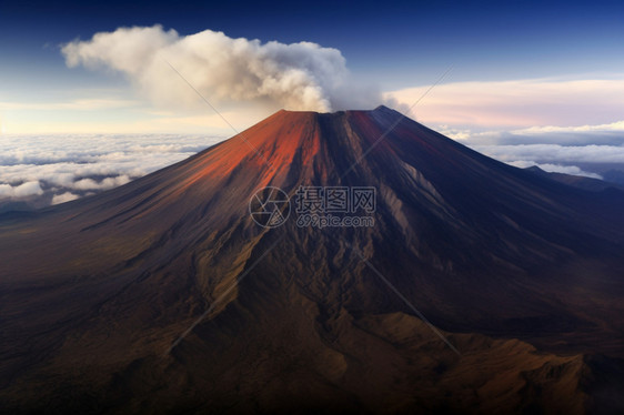 壮观的火山口景观图片