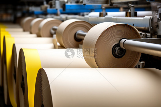 印刷厂的大型机械图片