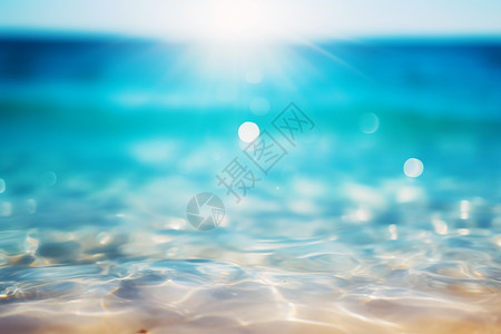 阳光下海水的波纹图片