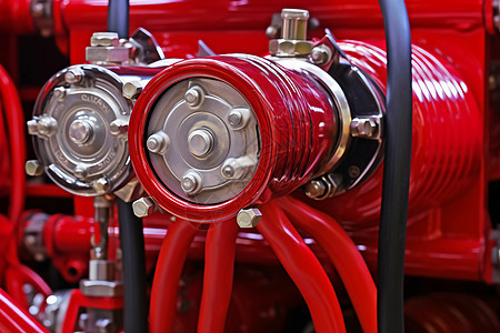 红色金属消防栓图片