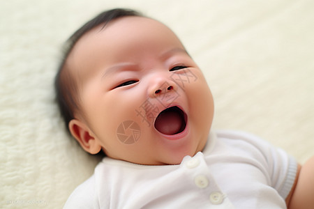 开朗大笑的小婴儿图片