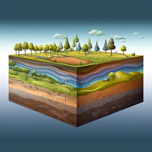 森林种植的地下土质背景图片