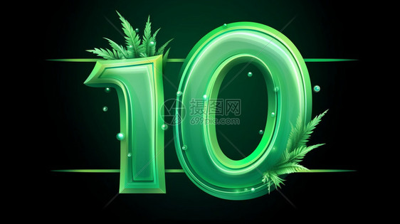 艺术创意卡通10周年标志图片