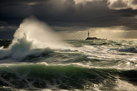风暴天气的海洋景观图片