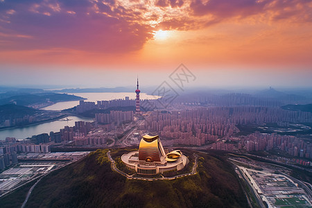 繁华城市的地标性建筑物图片