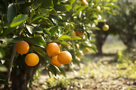 成熟好吃的柑橘图片