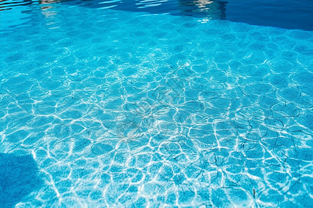 夏天游泳池的波纹背景图片