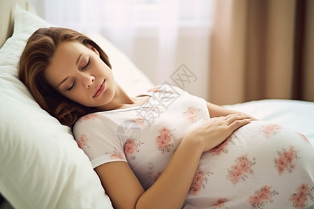 孕妇在休息图片