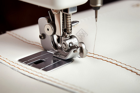 缝纫机缝制的织物图片