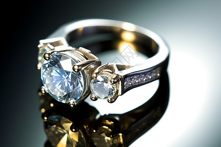浪漫优雅的结婚钻石戒指图片