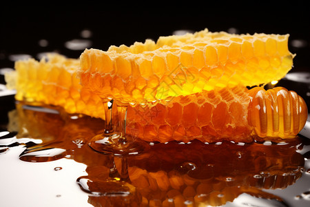 美味甜蜜的蜂蜜高清图片