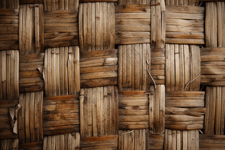 手工编织的竹篮子背景图片