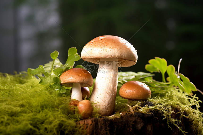 新鲜的牛肝菌蘑菇图片