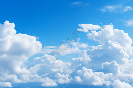 蓝蓝的天空和白色的云朵图片