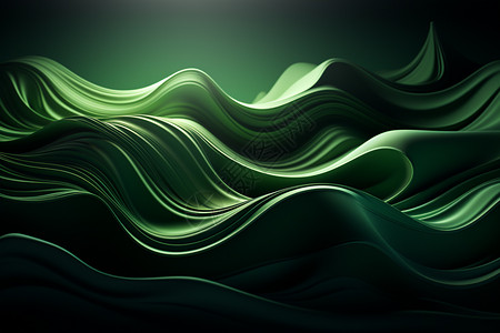波动着的绿色海浪图片