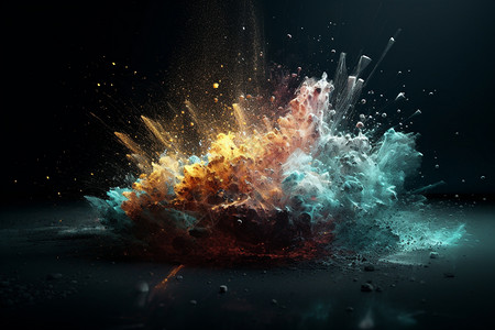 颜色碰撞碰撞的粒子设计图片