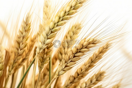 秋天等待丰收的小麦作物图片