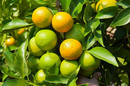 乡村农业种植的柑橘果园图片