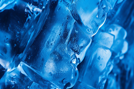 冰箱中冰冻的冰块背景图片
