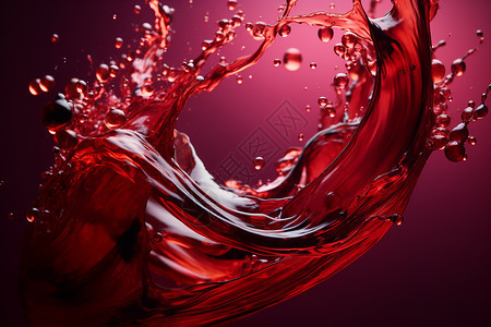 红酒飞溅的漩涡图片