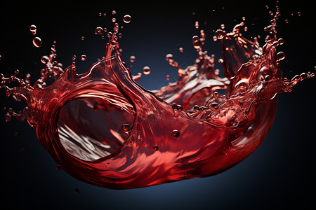 葡萄酒飞溅的动态形式图片