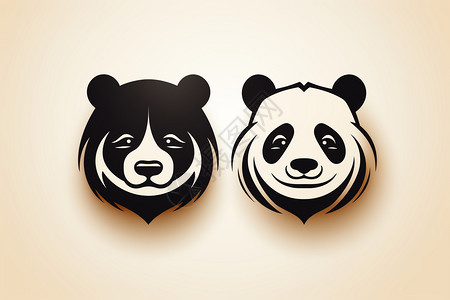 两只可爱的熊猫图片