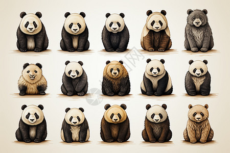 十五只可爱的熊猫图片