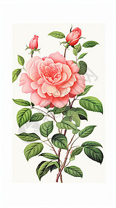 完整版玫瑰古石版画图片