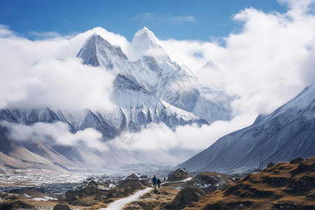 雪地的自然风景图片