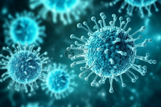 医学研究抽象细菌病毒概念图图片