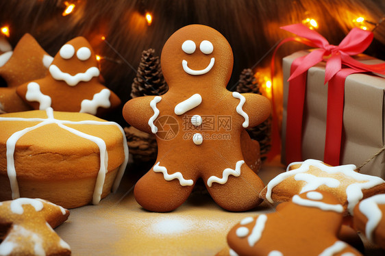 圣诞节姜饼人饼干图片