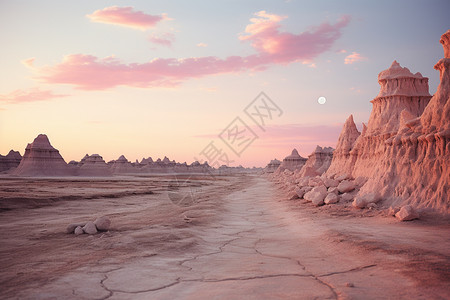宁静安逸的沙漠地区背景图片