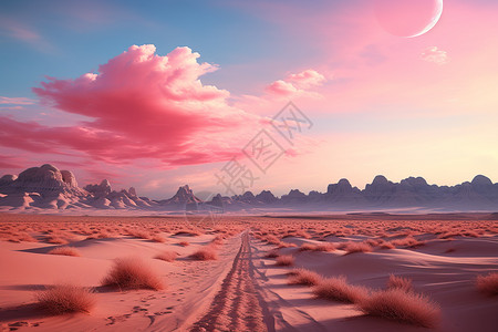 梦幻般的沙漠地区图片