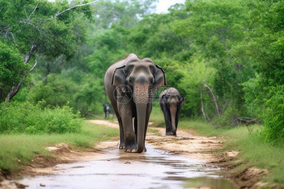 丛林里的大象图片