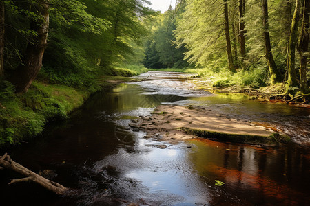 森林里的河流图片