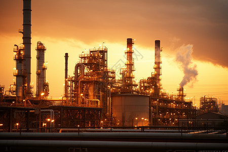 工业化学炼油厂的金属管道图片