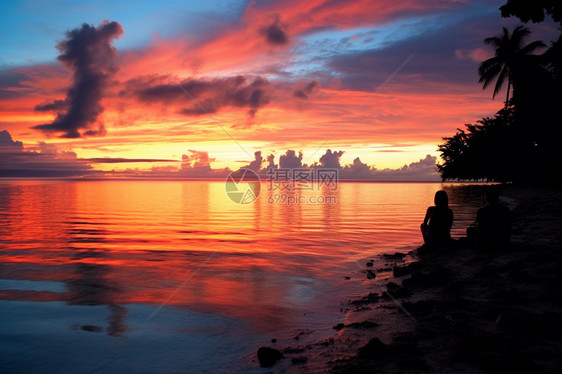 塞班岛的日落图片