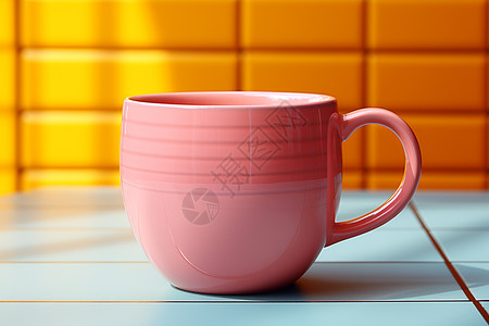 粉色水杯粉色陶瓷杯背景