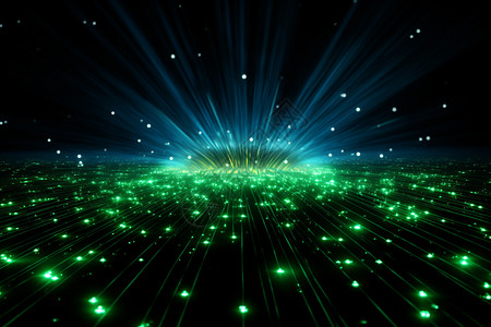 绿色光纤通讯背景图片