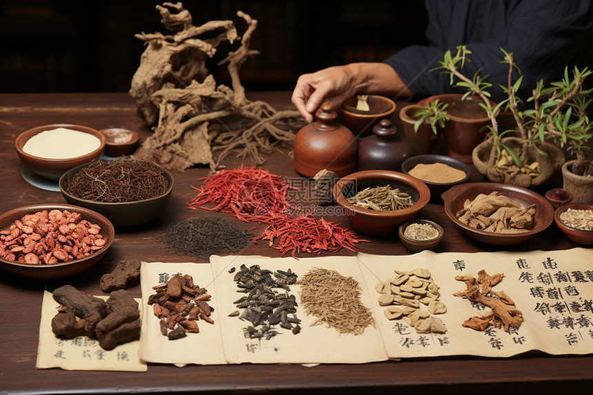 中医治疗的中草药高清图片下载-正版图片600441845-摄图网