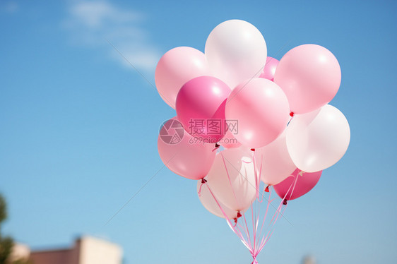 粉红派对气球图片